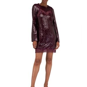 Simkhai Mako Mini Dress in Mangosteen. Size 6